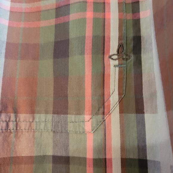 PrAna Men's Multi Plaid Long Sleeve Button Up Snap One Pocket Shirt Size Large - Picture 2 of 13